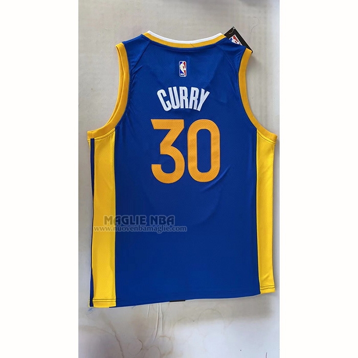 Maglia
 Stephen Curry NO 30 Golden State Warriors Earned 2022-23 Blu
